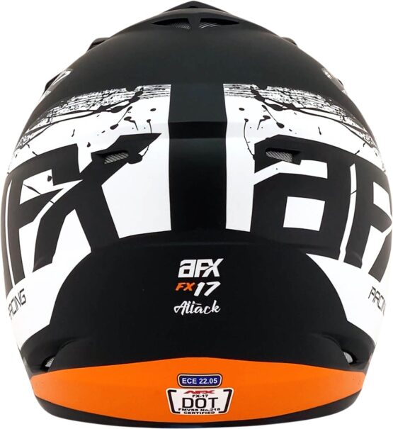 AFX FX-17 Attack Helmet Matte Orange Black 4XL Adult - Image 4
