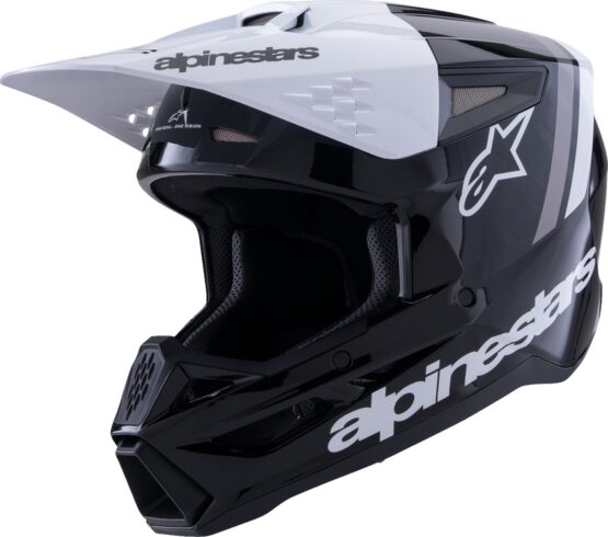 Alpinestars SM3 Radium Helmet Gloss Black/White/Gray Large