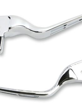 Slotted Aluminum Mechanical Brake/Clutch Lever Set Chrome