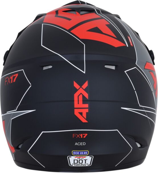 FX-17 Full Face Offroad Helmet Matte Red Medium - Image 9