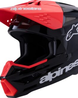 Alpinestars SM3 Radium Helmet Gloss Black/Red Fluo/White Small