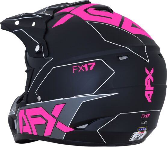 FX-17 Full Face Offroad Helmet Matte Pink X-Small - Image 8