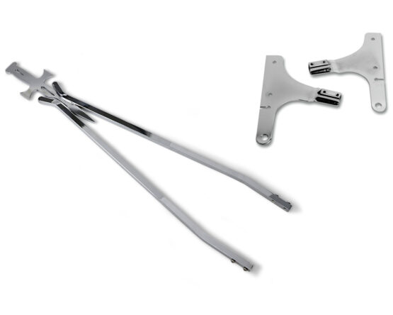 Chrome 30" Square Sissy Bar w/ Mounts Cycle Visions Fits 00-07 H-D Deuce