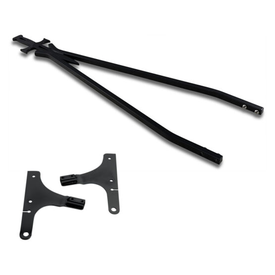 Cycle Visions 30" Black Square Sissy Bar & Mounts Fits 00-07 H-D Deuce