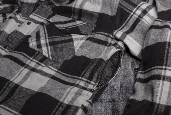 "The Bender" Men's Premium Armored Riding Flannel Red Tide Small - Image 2