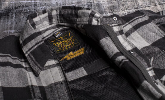 "The Bender" Men's Premium Armored Riding Flannel Red Tide Small - Image 4
