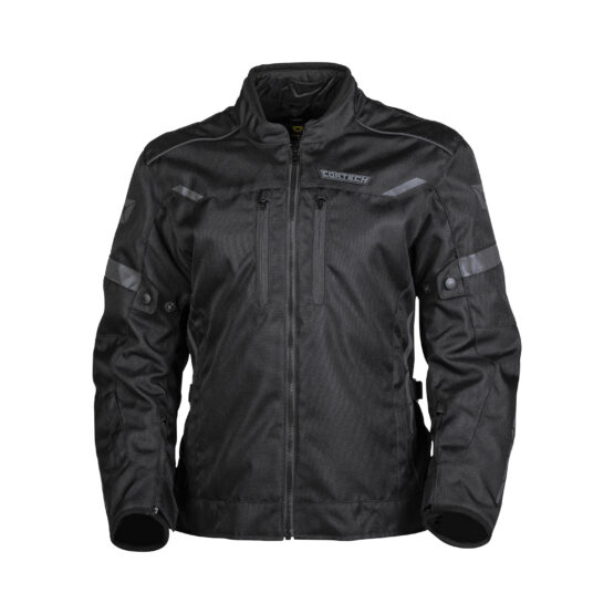 Women's Aero-Tec Armored Motorcycle Riding Jacket Black X-Large - Image 2