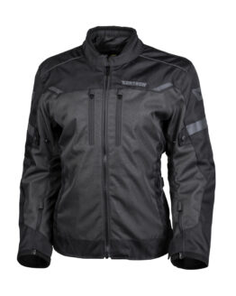 Women's Aero-Tec Armored Riding Jacket Black/Gunmetal Small