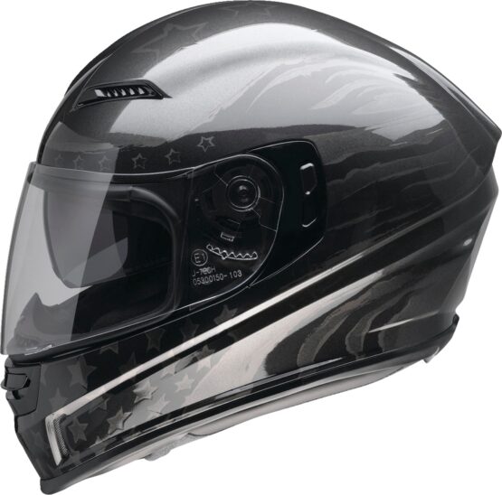 Z1R Jackal Patriot Helmet - Large, Gloss Black/Gray