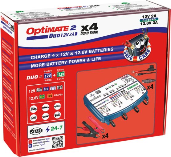 Tecmate Optimate 2 Duo 4-Bank Battery Charger Maintainer - Image 2