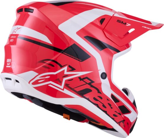 Alpinestars SM7 Deed Helmet Gloss Red/Black/White Large - Image 3