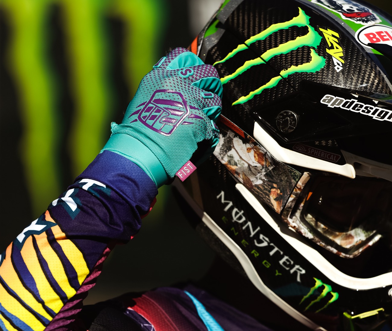 FIST Breezer Hot Weather Gloves Violet Halftone Men's XS - Image 3