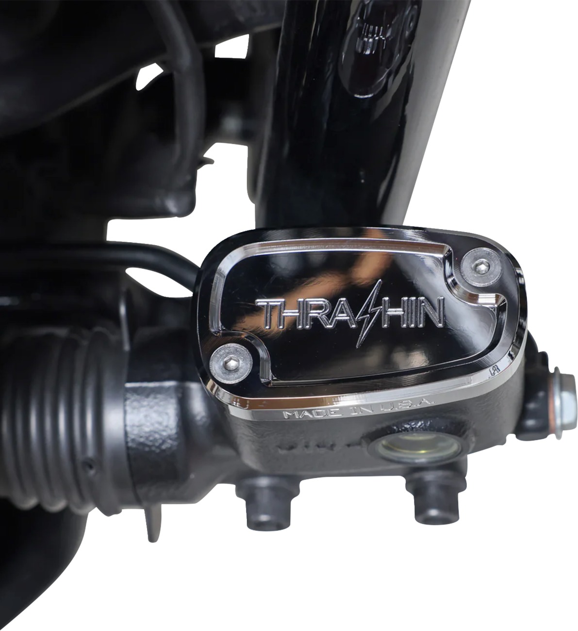 Thrashin Supply Rear Brake Reservoir Cap Chrome For 18+ Harley Softail - Image 4