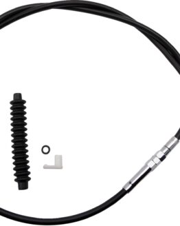 Drag Specialties High Efficiency Black Clutch Cable +4in For Harley