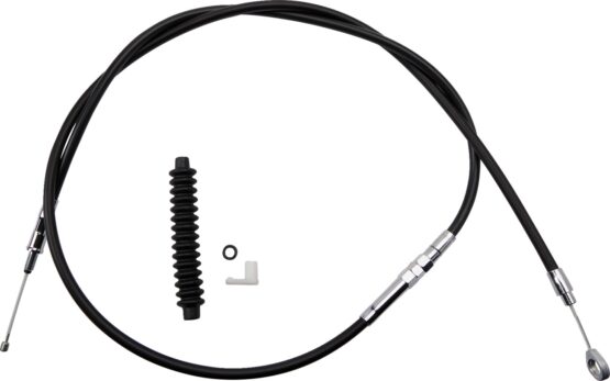 Drag Specialties High Efficiency Black Clutch Cable +4in For Harley