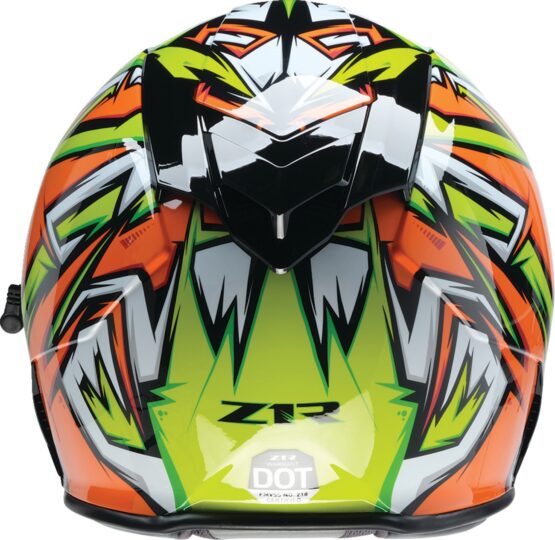 Z1R Warrant Neuron Snow Electric Helmet - M Green/Orange - Image 4