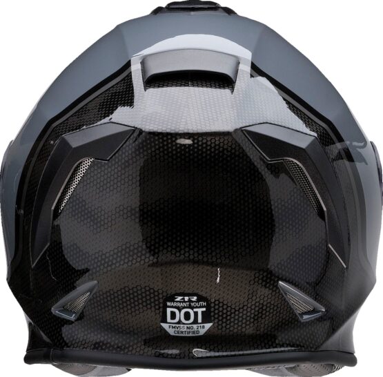 Z1R Youth Warrant Kuda Helmet Gray Large - Image 3