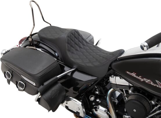 Drag Specialties Predator III 2-Up Seat Black For Harley Touring Models