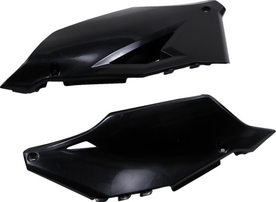 Cycra Side Number Plates Black Fits Kawasaki