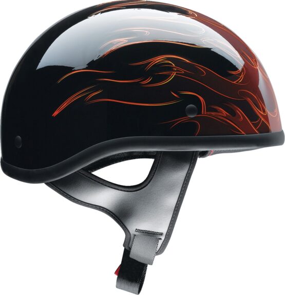 Z1R CC Beanie Hellfire Helmet - Medium, Red/Gloss/Black - Image 3