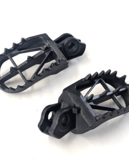 Open Box Wide MX Foot Pegs +5mm Height Chromoly Black Fits 08-09 RMZ450