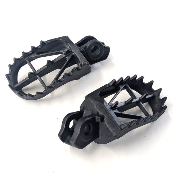 Open Box Wide MX Foot Pegs +5mm Height Chromoly Black Fits 08-09 RMZ450