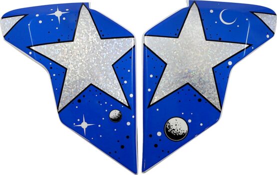ICON Airflite Helmet Side Plates SF Glory Silver Blue One Size