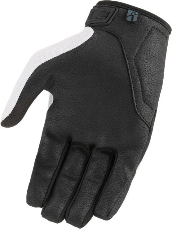 ICON Hooligan CE Gloves Black/White XL Men's Short Cuff Sport - Image 2
