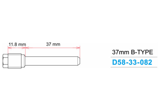 DRC Stainless Brake Pin B-Type 37mm Front Silver D58-33-082 - Image 3