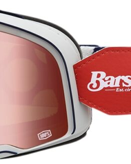 100% Barstow Goggle Hayworth Red Mirror Lens Adult One Size