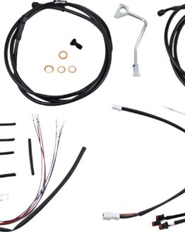 Extended Black Control Cable Kit for 14" Gorilla Bars