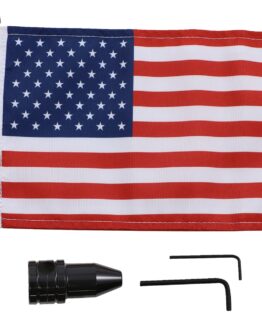 PRO PAD Saddlebag Flag Mount with 6x9 Inch American Flag Black