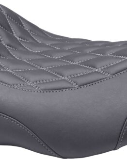 Mustang Wide Tripper Solo Seat Gun Metal Stitch Harley FLT FLH 2023-2025