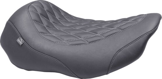 Mustang Wide Tripper Solo Seat Gun Metal Stitch Harley FLT FLH 2023-2025