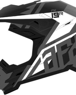 FX-19R Racing Full Face Offroad Helmet Matte Gray/White X-Large