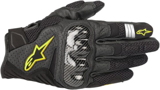 SMX1 Air V2 Motorcycle Gloves Black/Yellow Small