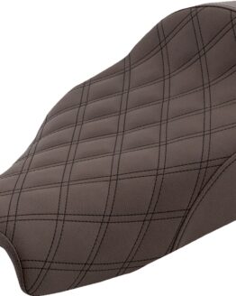 Saddlemen Renegade Lattice Stitched Brown Solo Seat Fits 04-22 XL w/3.3G Tank