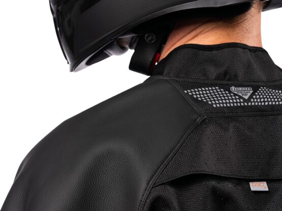 ICON Mesh AF Leather Jacket Men's M Black - Image 3