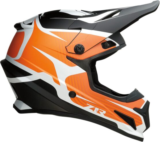 Z1R Rise Flame Helmet Matte Black/Orange/White 2XL - Image 4