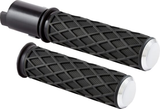 Arlen Ness Diamond Grips TBW Chrome for Harley-Davidson 1" Bars