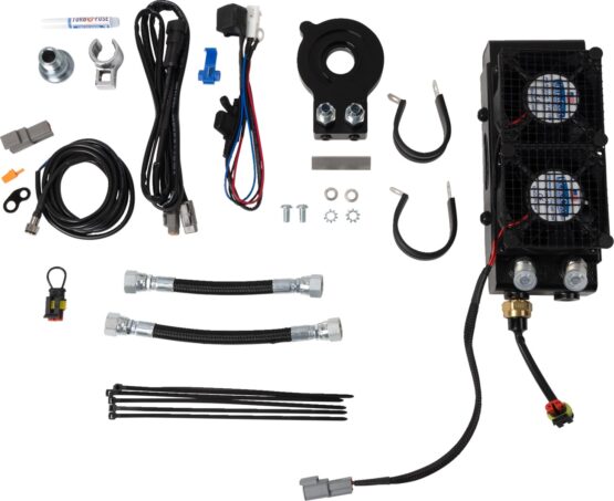 Ultracool Side Mount Oil Cooler Kit Naked Black for Sportster