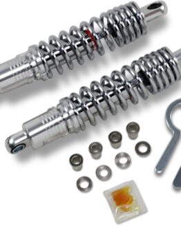 Drag Specialties Premium Ride-Height Adjustable Shocks Chrome 12.5in Heavy Duty