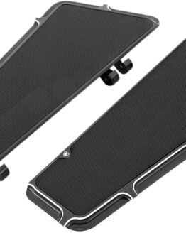 Fusion Beveled Adjustable Driver Floorboards Black/Silver