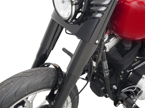 Drag Specialties Fork Slider Covers Smooth Gloss Black Pair For Harley-Davidson - Image 2