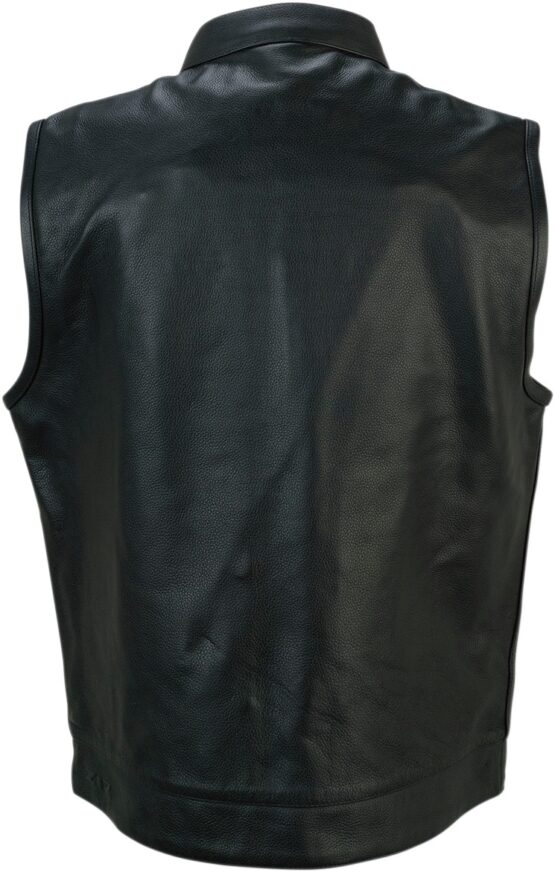 Z1R Vindicator Leather Vest Black Men's 3XL - Image 2