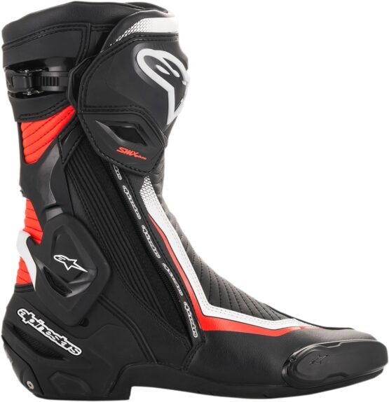 SMX Plus Street Riding Boots Black/Red/White US 10.5 - Image 7