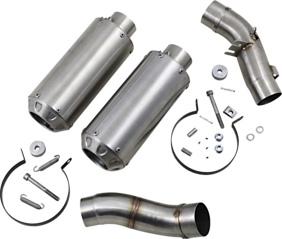 Dual Stainless Steel MGP Growler Slip On Exhaust