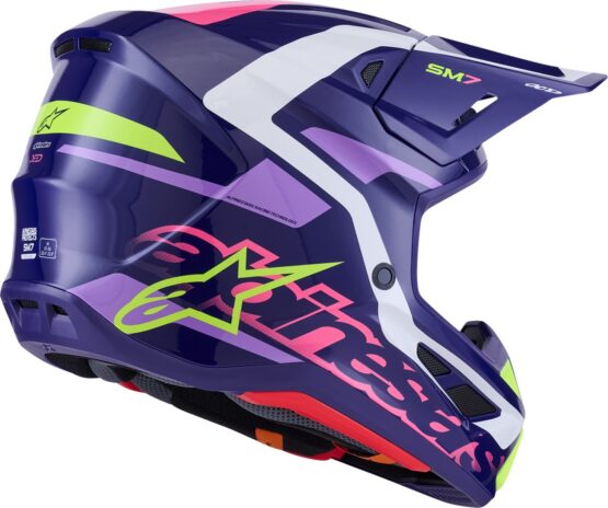 Alpinestars SM7 Deed Helmet Gloss Purple/Pink XL - Image 4