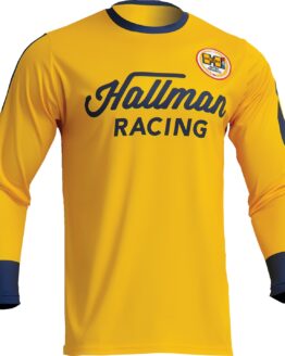 Thor Hallman Differ Roosted Jersey Navy/Yellow Men's Small