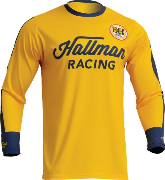 Thor Hallman Differ Roosted Jersey Navy Yellow Men's Medium